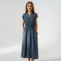 Lina — Fluid and Elegant Linen-Blend Dress