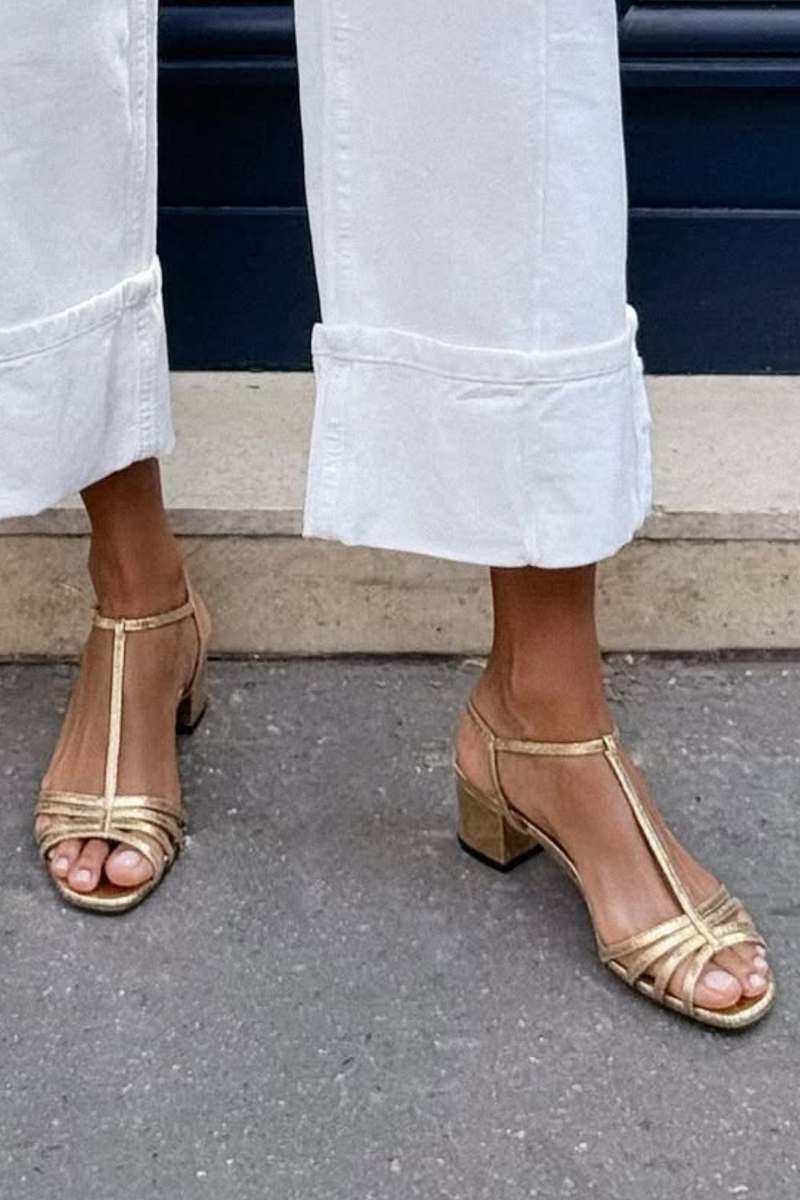 Allegra | Golden Sandals, Everyday Elegance