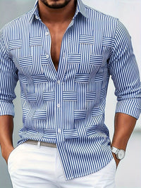 Emerson | Vintage striped men's long-sleeve shirt