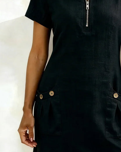 Van Elst Mode® | Cotton dress with zipper