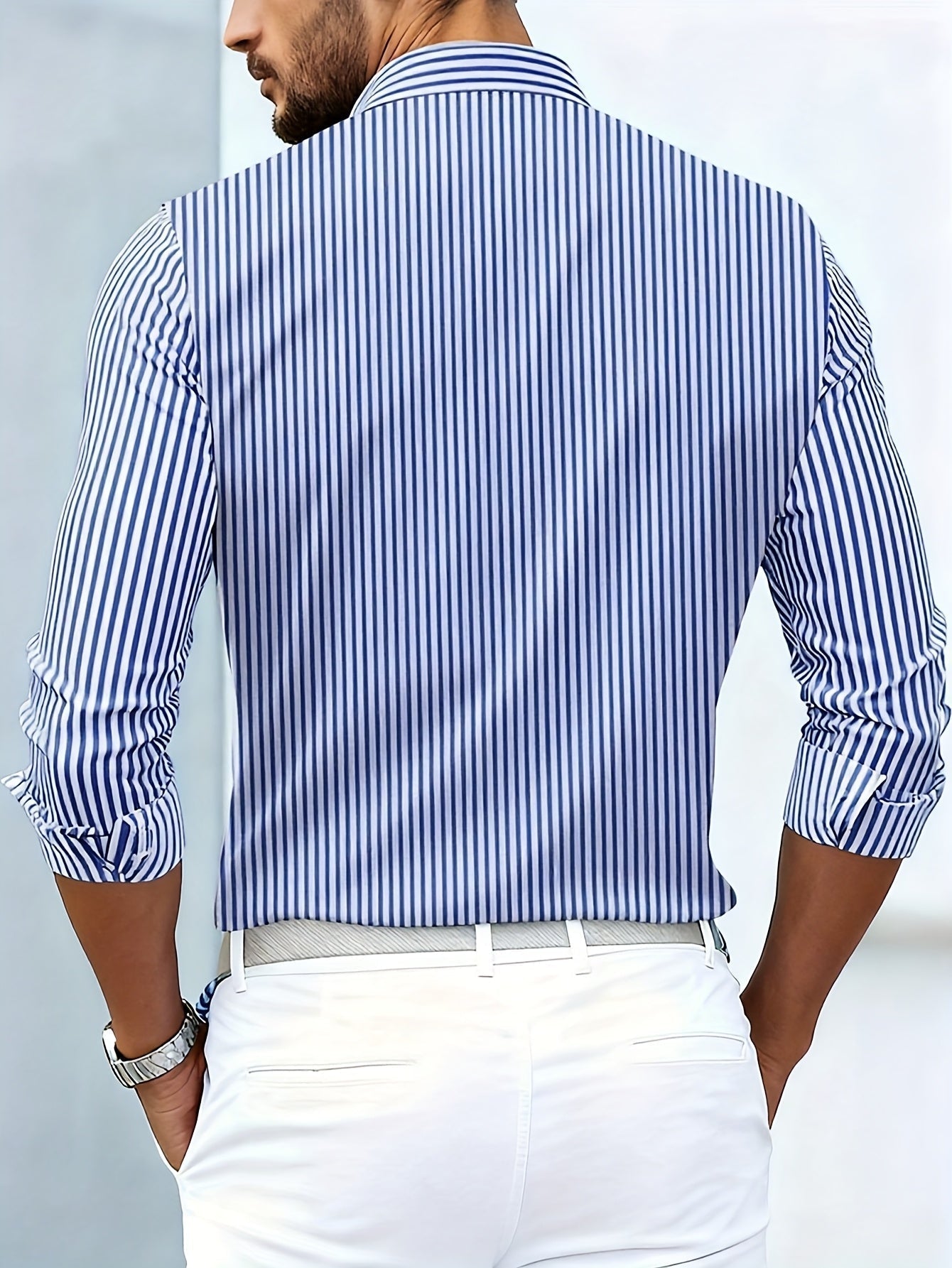 Emerson | Vintage striped men's long-sleeve shirt
