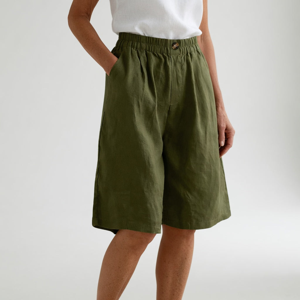 Wandeline™ — Elastic-waist shorts, large size, natural summer comfort