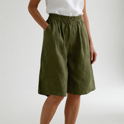 Wandeline™ — Elastic-waist shorts, large size, natural summer comfort