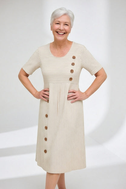 Linéora™ — Flowy striped dress with summer charm