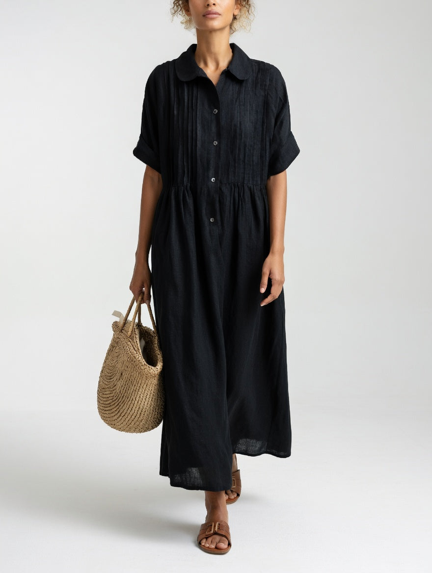 Lysandra™ - Flowy summer shirt dress