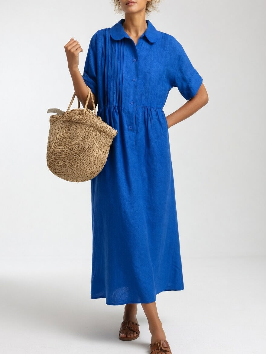 Lysandra™ - Flowy summer shirt dress