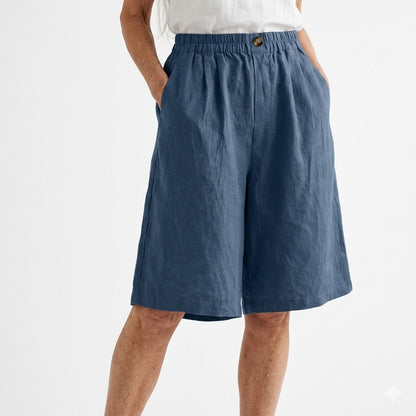 Wandeline™ — Elastic-waist shorts, large size, natural summer comfort
