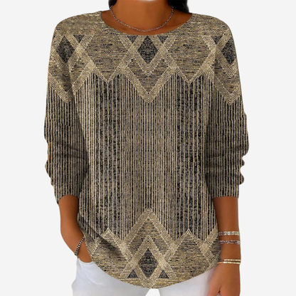 Eleni | Geometric Print Sweater