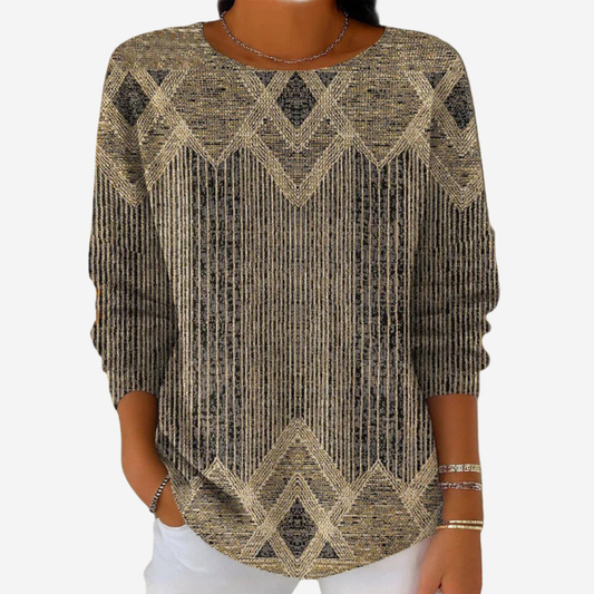 Eleni | Geometric Print Sweater