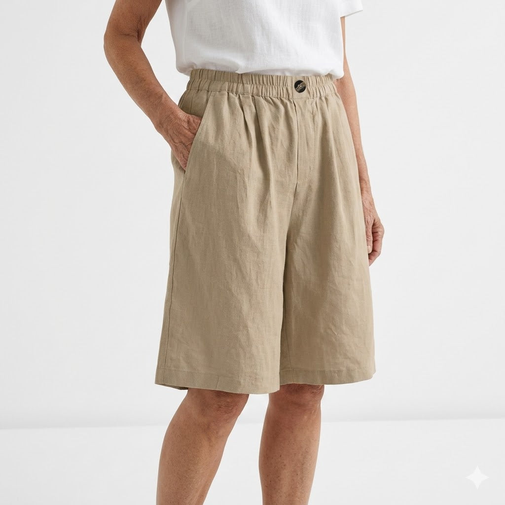 Wandeline™ — Elastic-waist shorts, large size, natural summer comfort