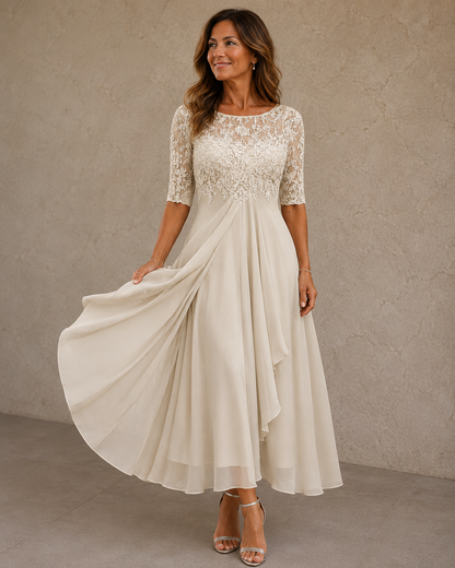 Abella | Lace and Chiffon Dress