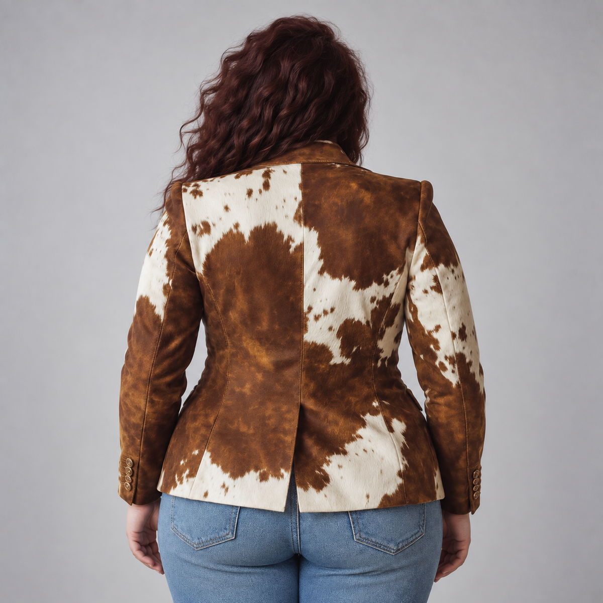 Clementine | Vintage Cow Print Blazer