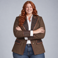 Arabella | Herringbone Panel Blazer