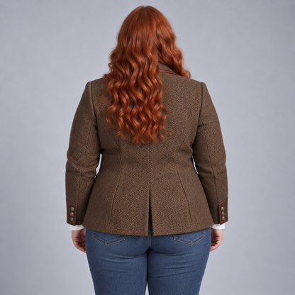 Arabella | Herringbone Panel Blazer