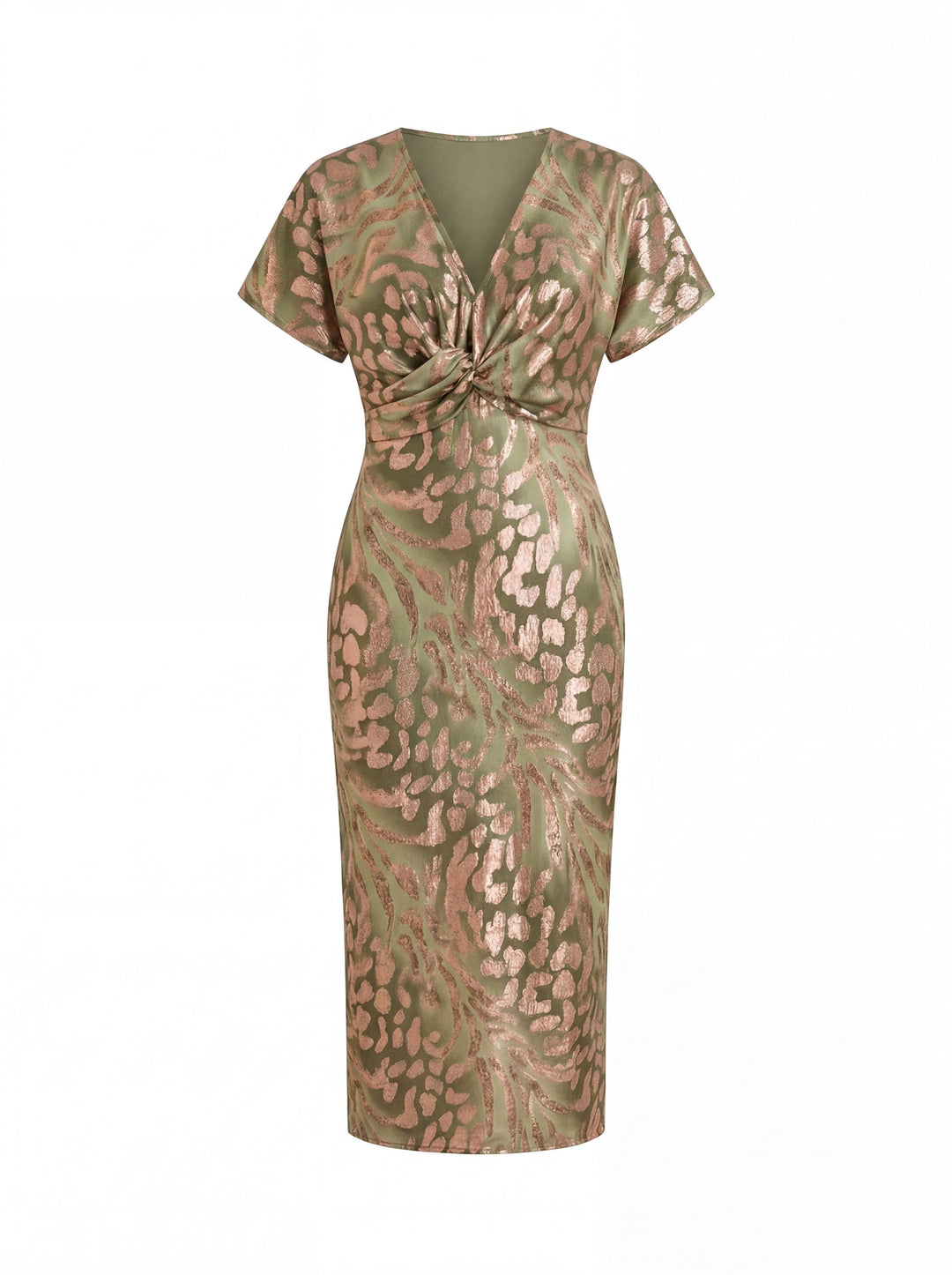 ELVENA™ | Ruffle Sleeve Midi Dress