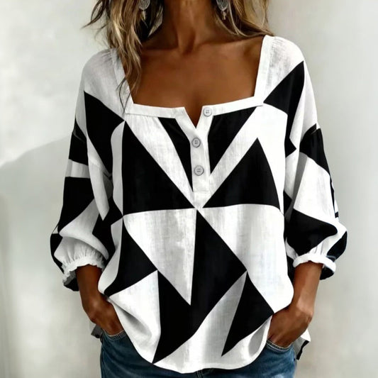Casual Geometric Blouse