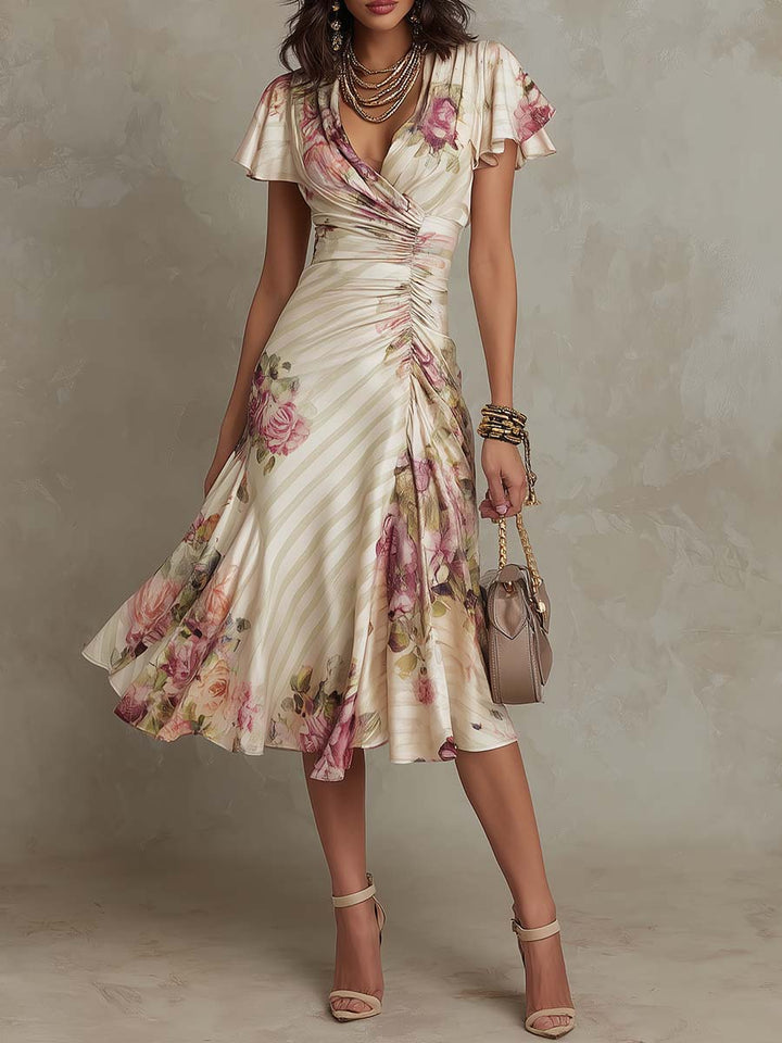ELVENA™ | Pleated Midi Dress