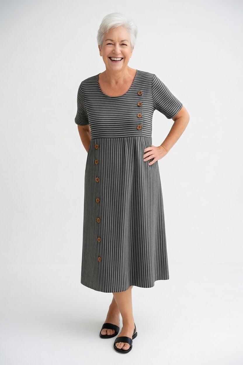 Linéora™ — Flowy striped dress with summer charm