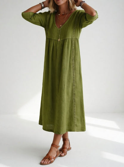 Lioréa™ — Fluid midi dress, relaxed and elegant