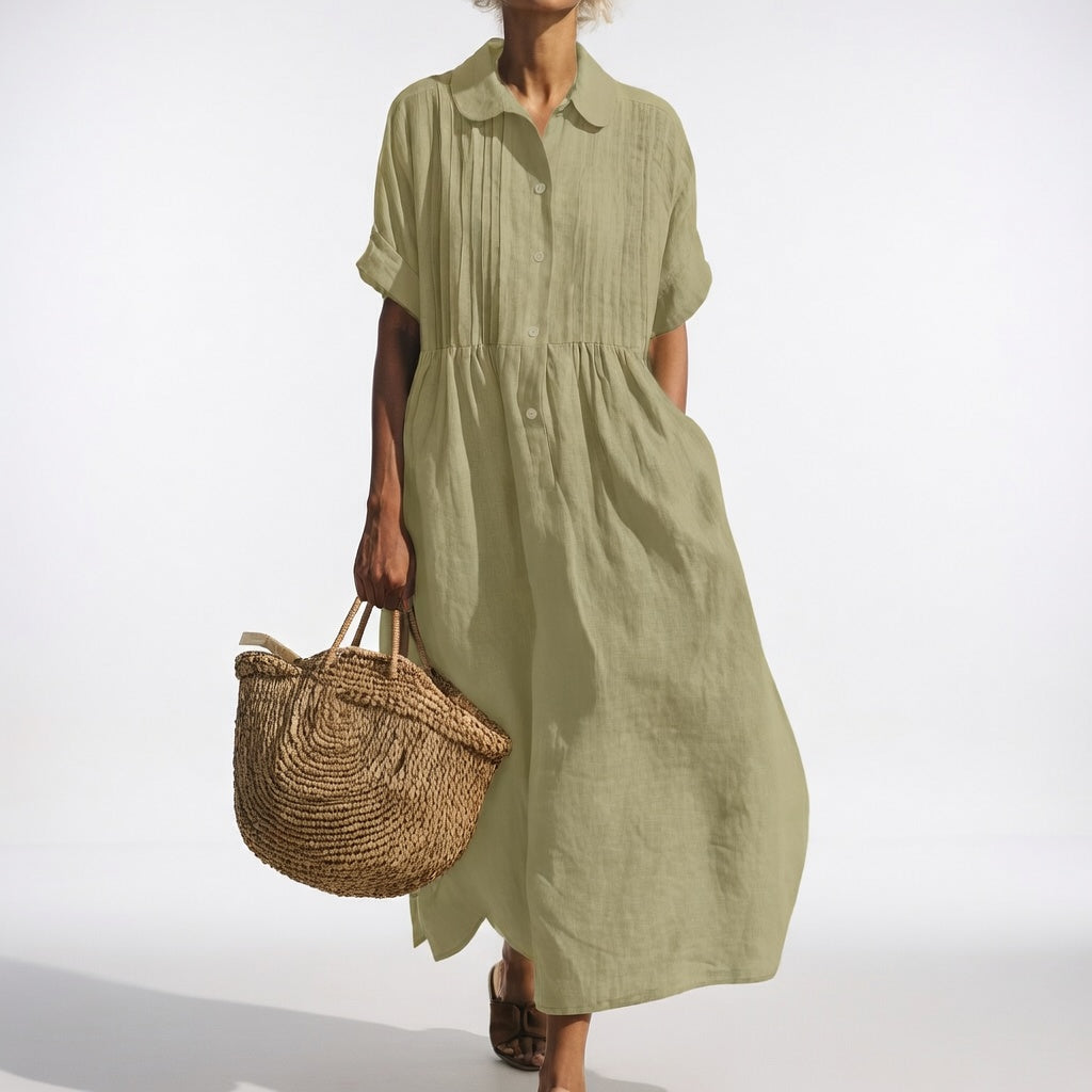 Lysandra™ - Flowy summer shirt dress