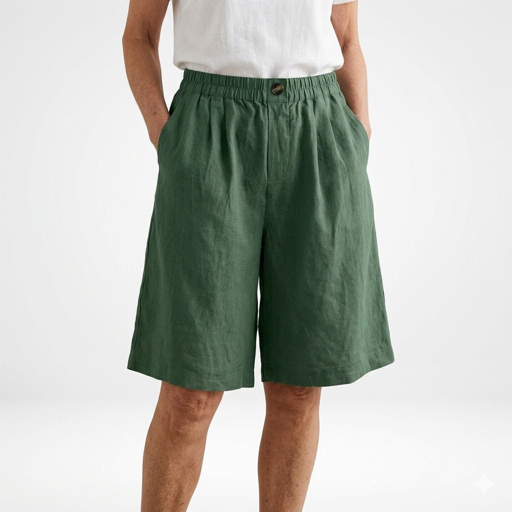 Wandeline™ — Elastic-waist shorts, large size, natural summer comfort