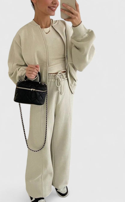 Suzanne | Relaxed Zip-Front Two-Piece Set