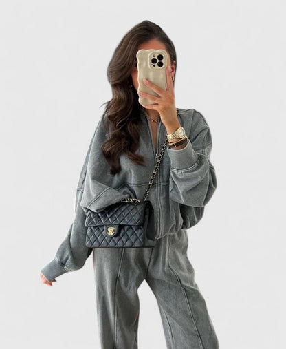 Suzanne | Relaxed Zip-Front Two-Piece Set