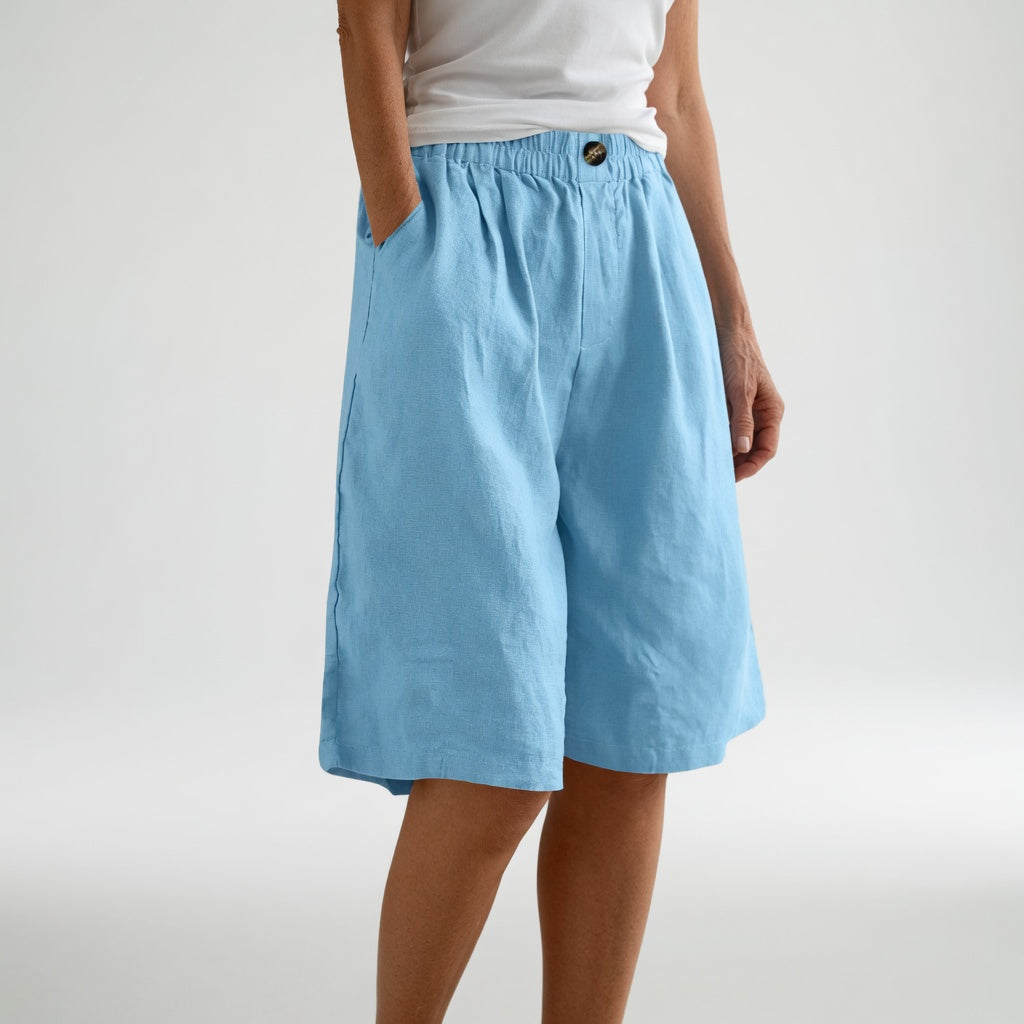 Wandeline™ — Elastic-waist shorts, large size, natural summer comfort