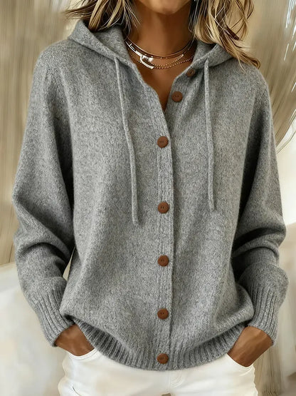 Laura | Hooded Button-Front Cardigan