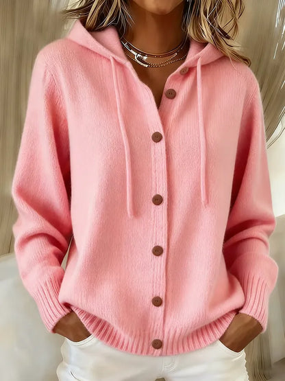 Laura | Hooded Button-Front Cardigan