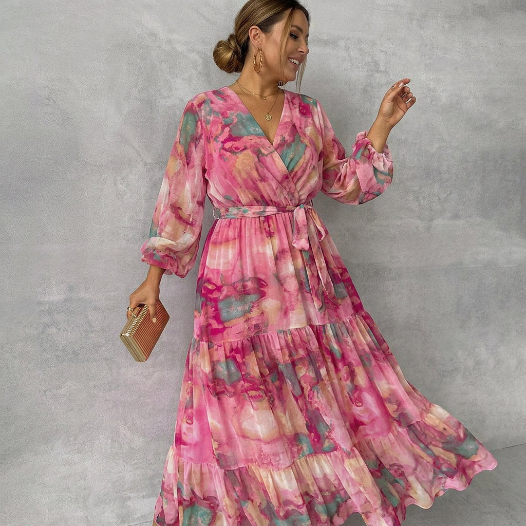 Meli | Wrap Dress with Floral Print