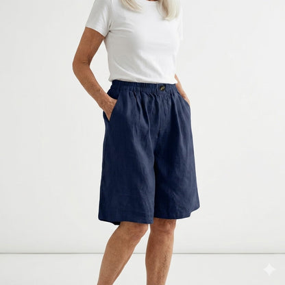 Wandeline™ — Elastic-waist shorts, large size, natural summer comfort