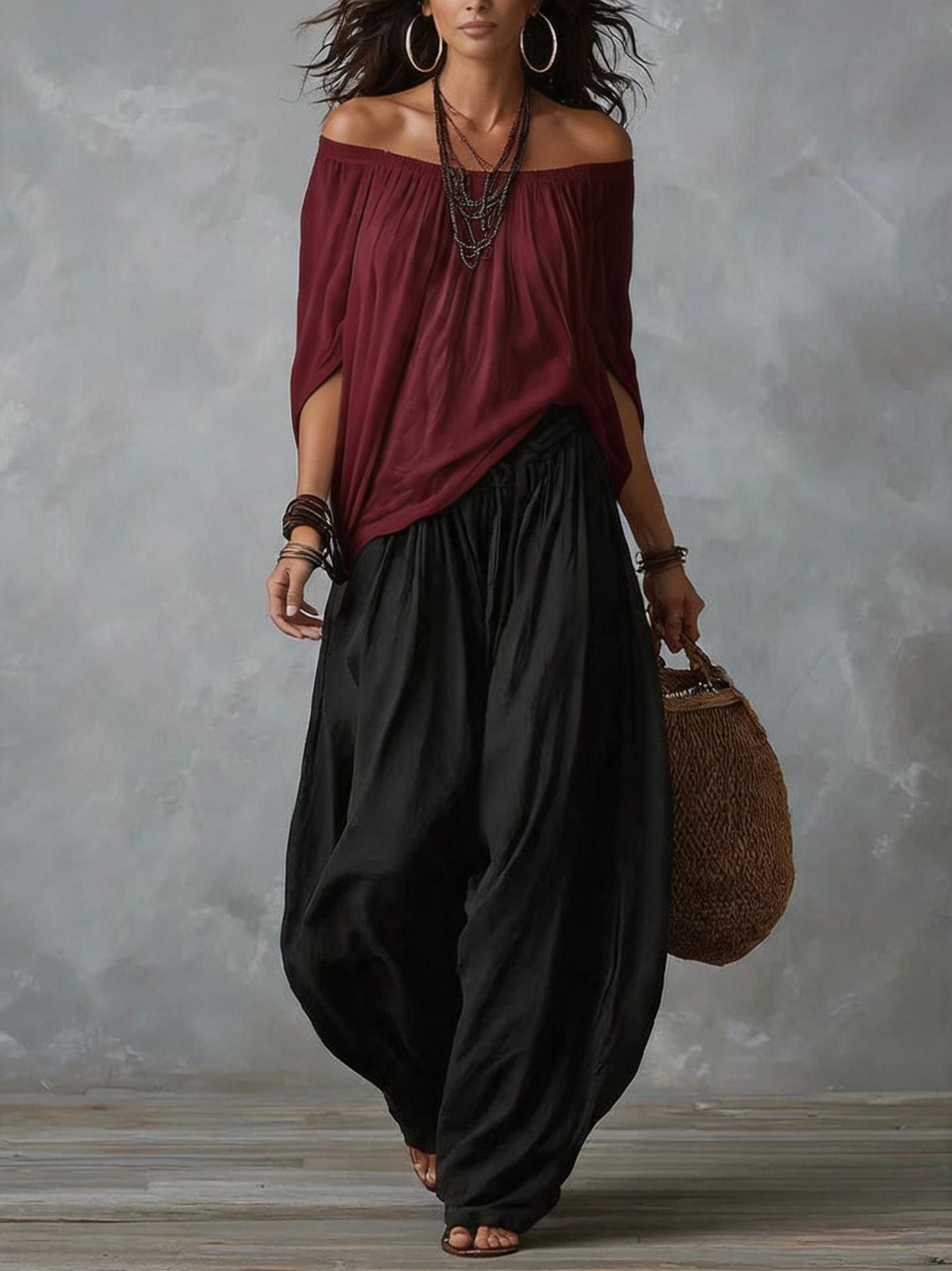 Camila | Effortless Off-Shoulder Two-Piece Set