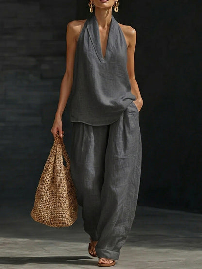 Zoe | Sleeveless Top and Wide Pants