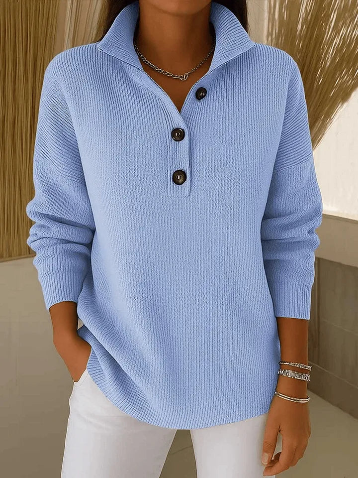 Florence - V-Neck Polo Sweater