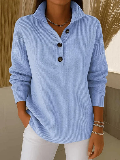 Florence - V-Neck Polo Sweater