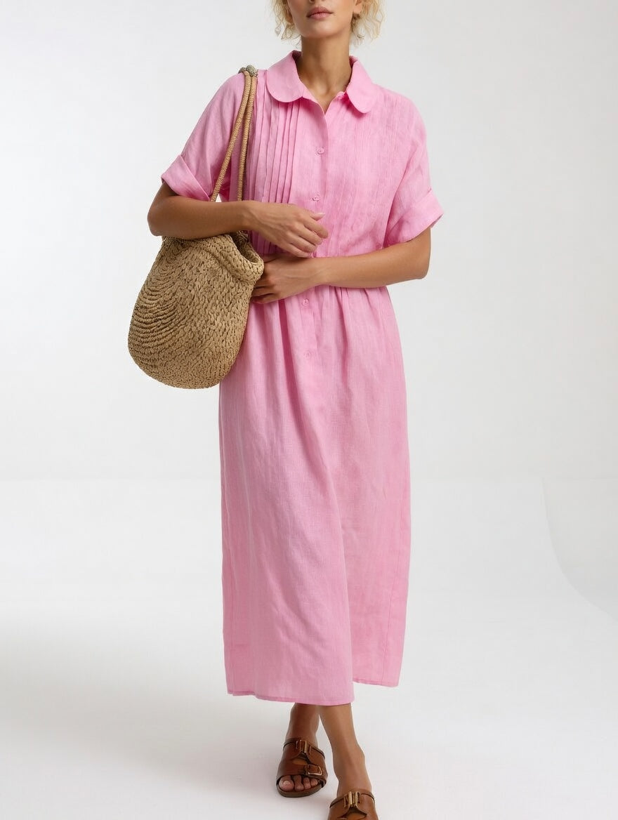 Lysandra™ - Flowy summer shirt dress