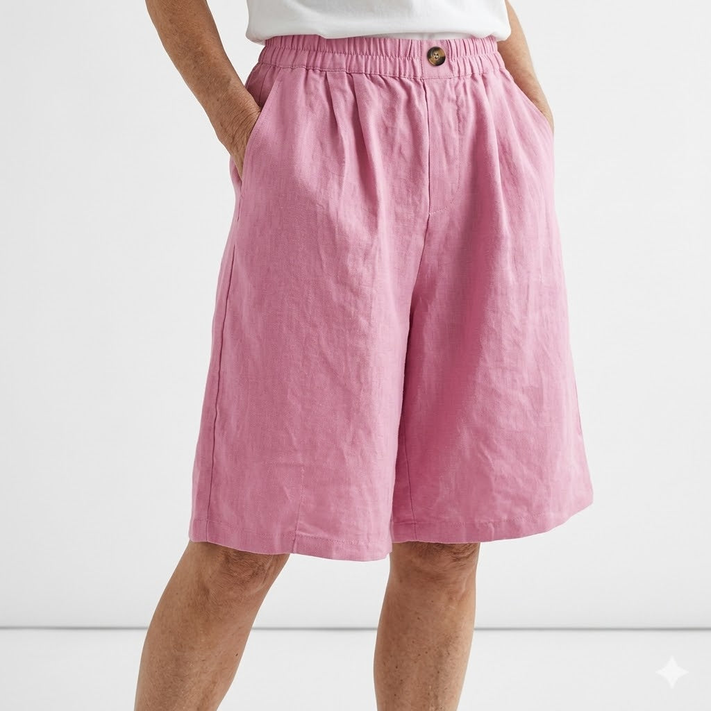 Wandeline™ — Elastic-waist shorts, large size, natural summer comfort