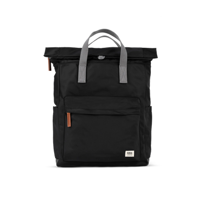 Canfield Roll Top Backpack in Black