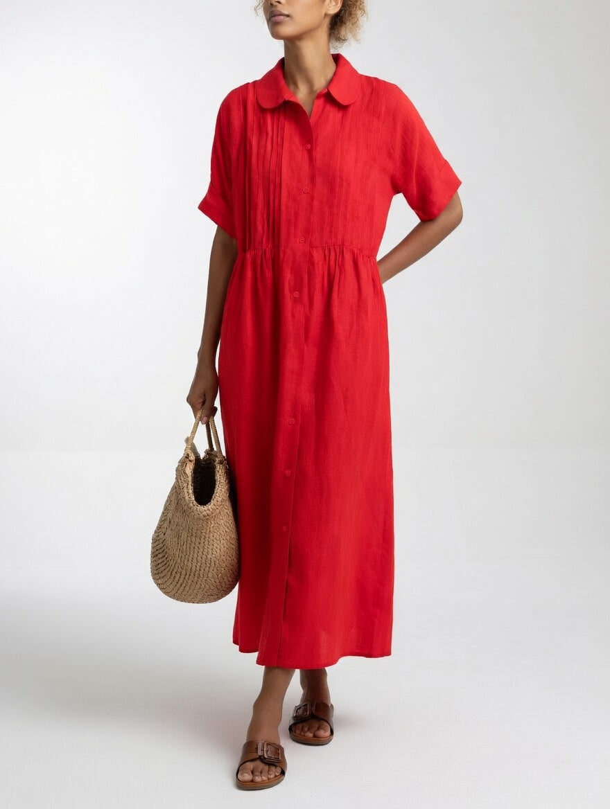 Lysandra™ - Flowy summer shirt dress