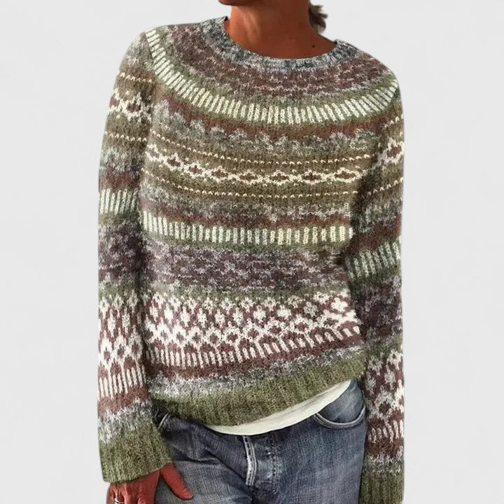 Cilla | Fair Isle Yoke Sweater