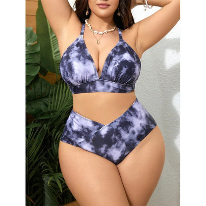 Ava | Midnight Mist Plus Size Bikini Set