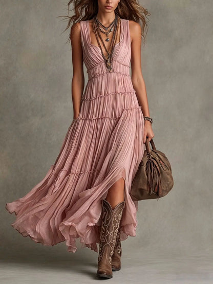 Iris™ | Layered Pleated Maxi Dress
