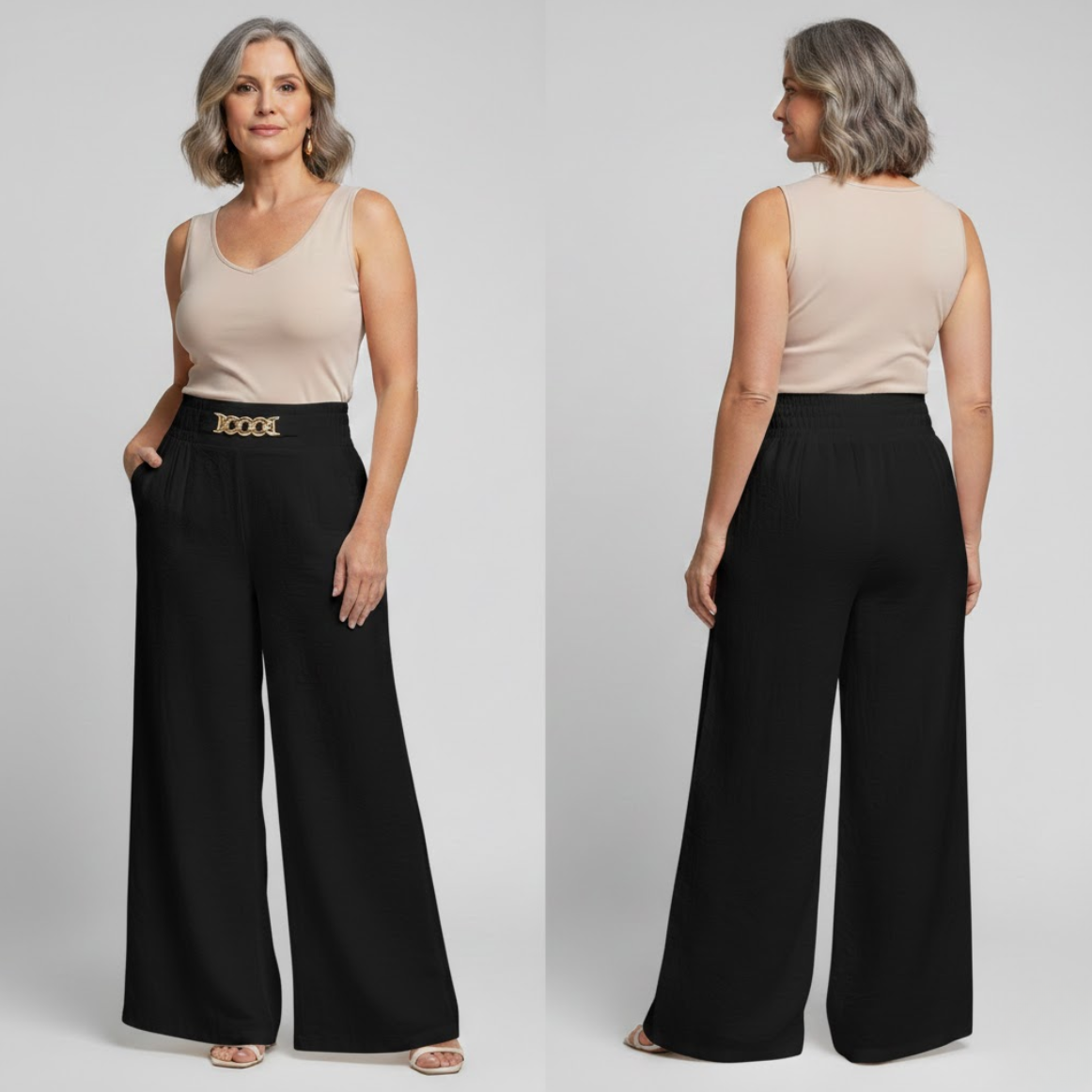 Évelyne™ — High-Waisted Wide-Leg Sculpting Pants