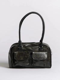 Sleek Distressed Leather Carry