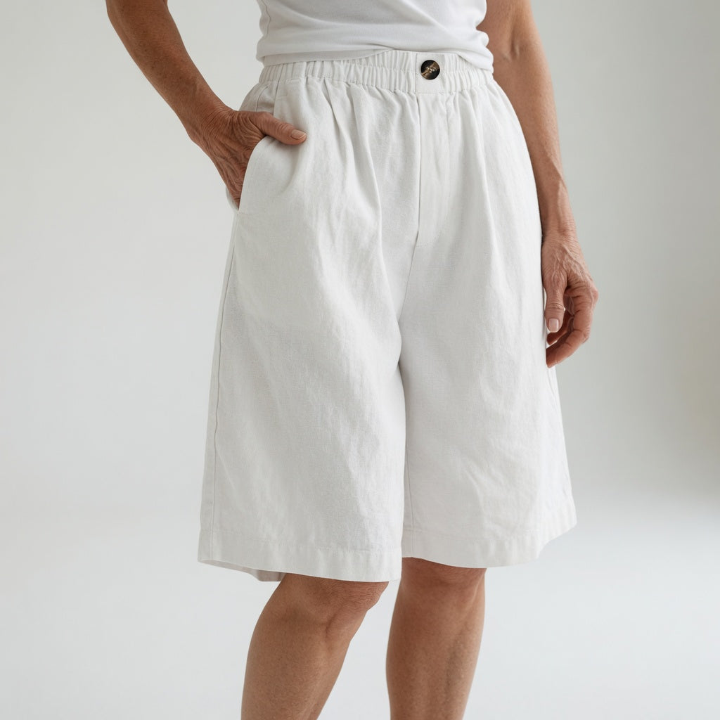 Wandeline™ — Elastic-waist shorts, large size, natural summer comfort