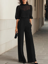 Elena | Sheer Chiffon Three-Piece Set
