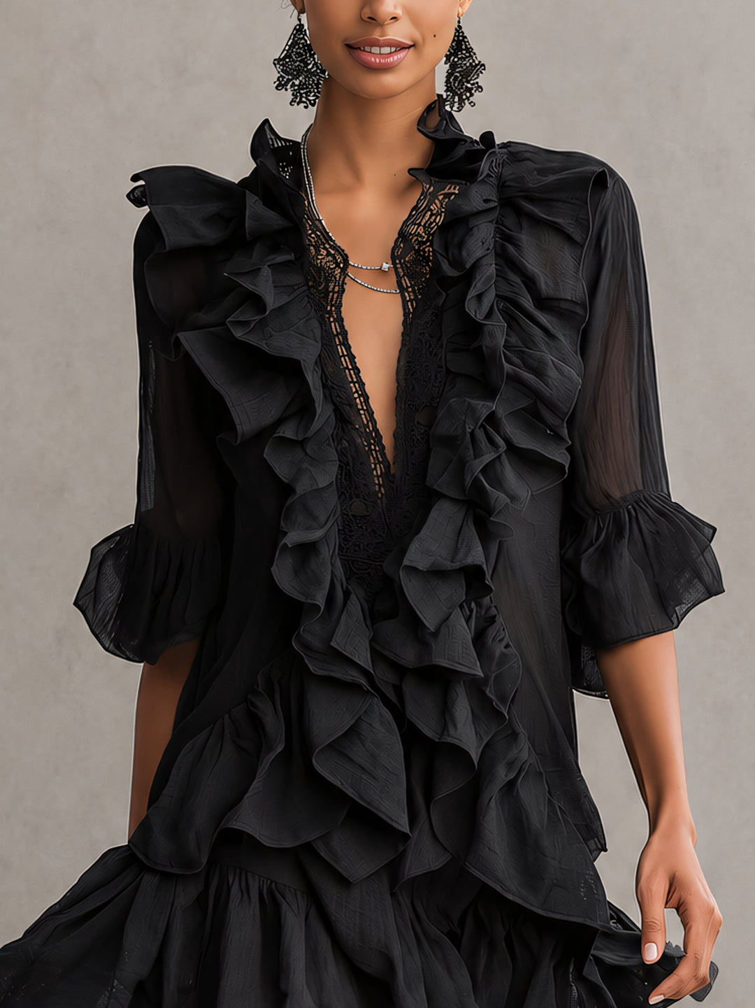 Mini-Robe Anaïs — mousseline à volants
