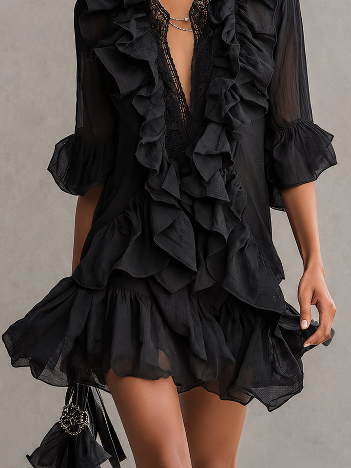 Mini-Robe Anaïs — mousseline à volants