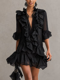 Mini-Robe Anaïs — mousseline à volants